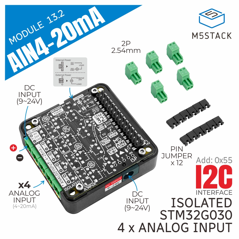 M5Stack - M5Stack 4-Channel Analog to 12C 13.2