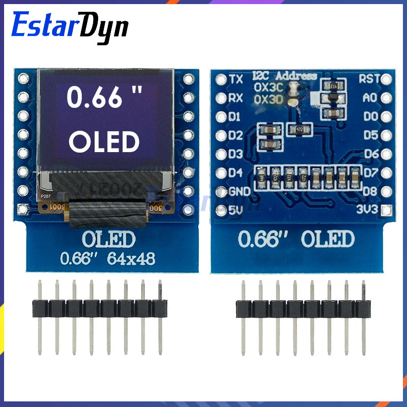 0.66 inch OLED LED LCD Dispaly - огляд і ціна Wemos D1