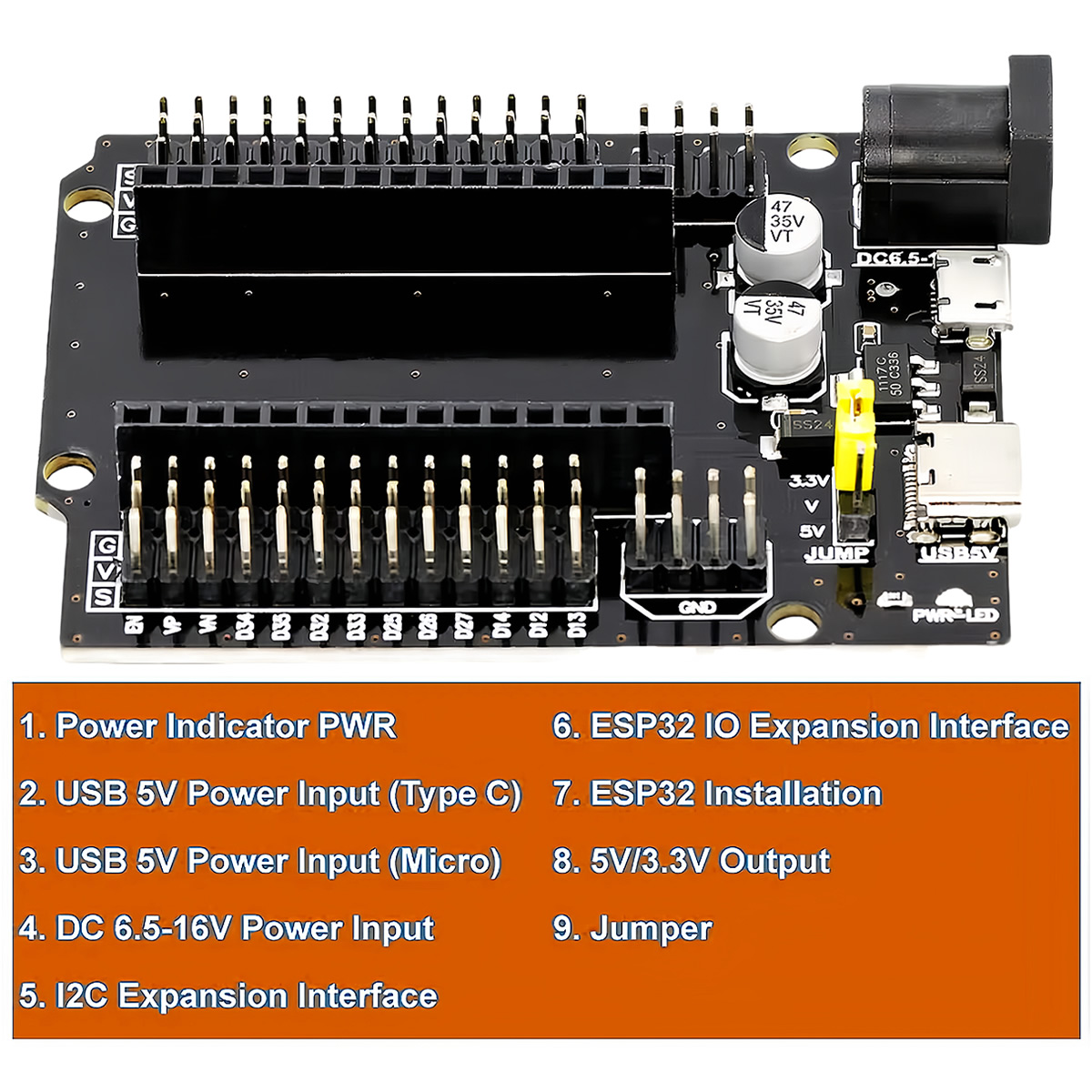 ESP32-WROOM-32 Expansion Devel - огляд і ціна Devkitc