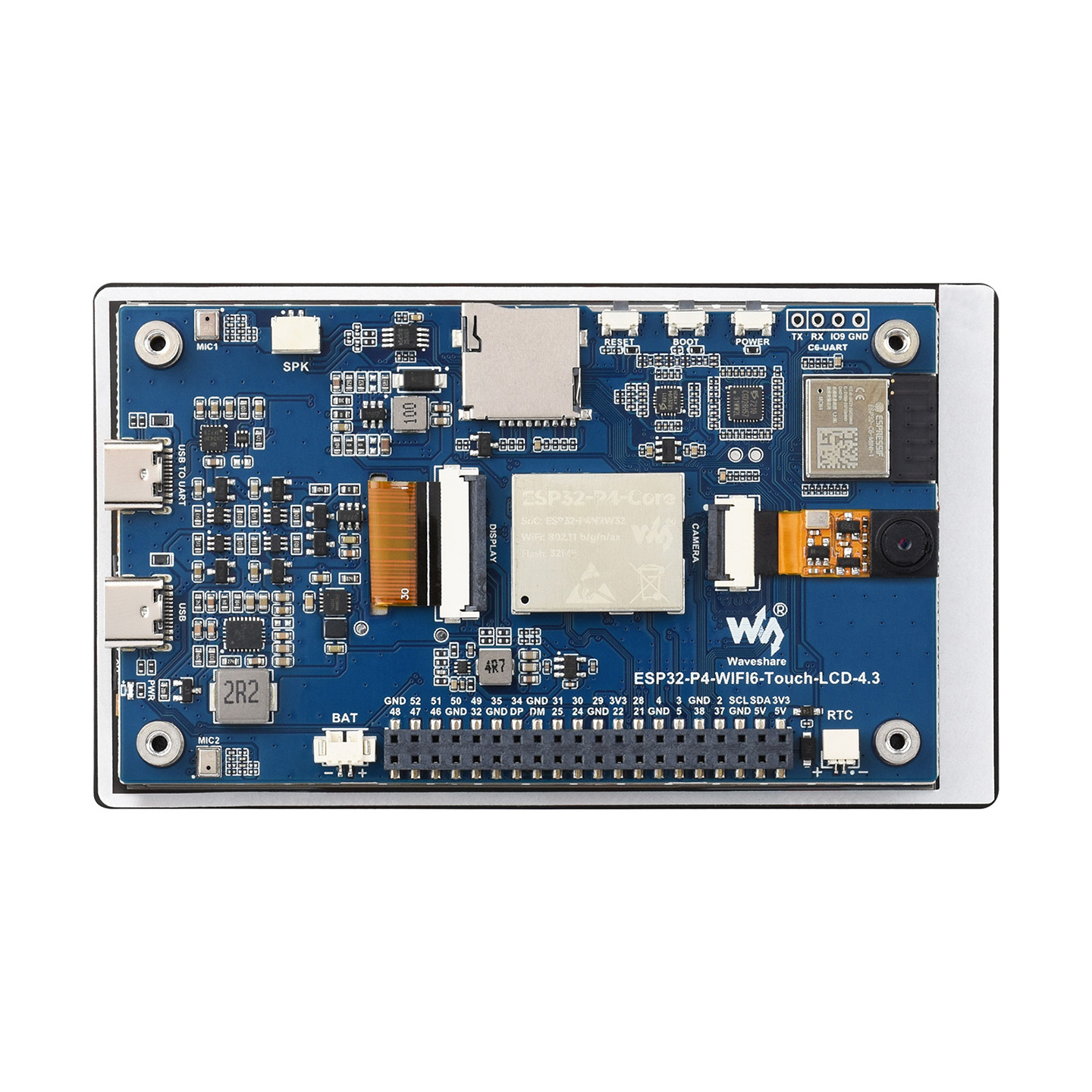 Waveshare ESP32-P4-WIFI6 4.3in - огляд і ціна Waveshare Esp32