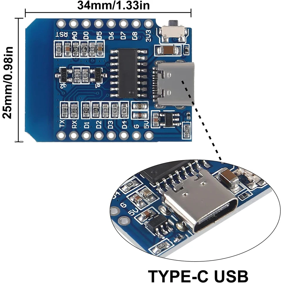 ESP8266 ESP-12F MINI D1 NodeMC - огляд і ціна Nodemcuv2