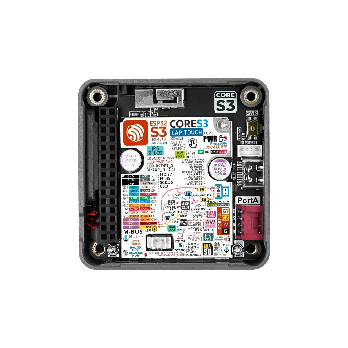 M5Stack CoreS3 Lite Programmab - огляд і ціна Doit Esp32