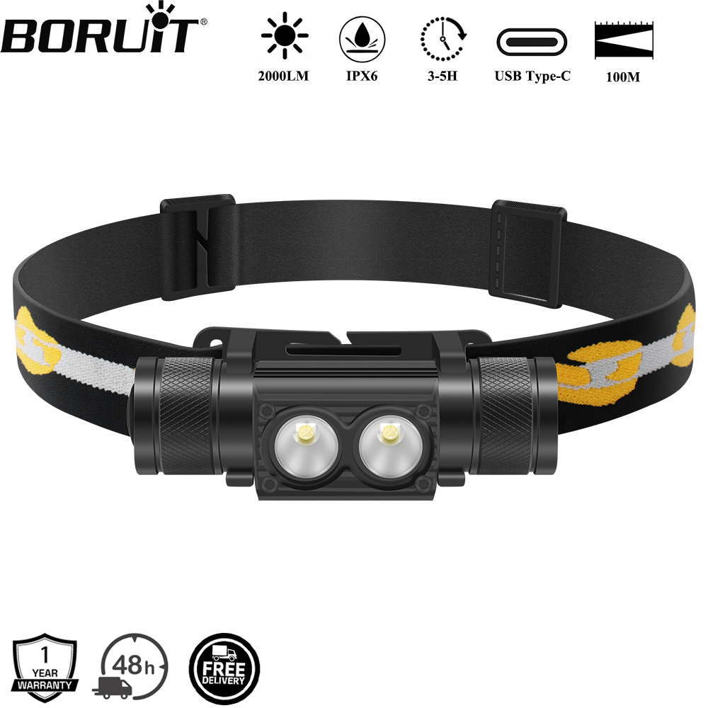 BORUiT D25 Dual LED Headlamp 2 - огляд і ціна Lolin D32