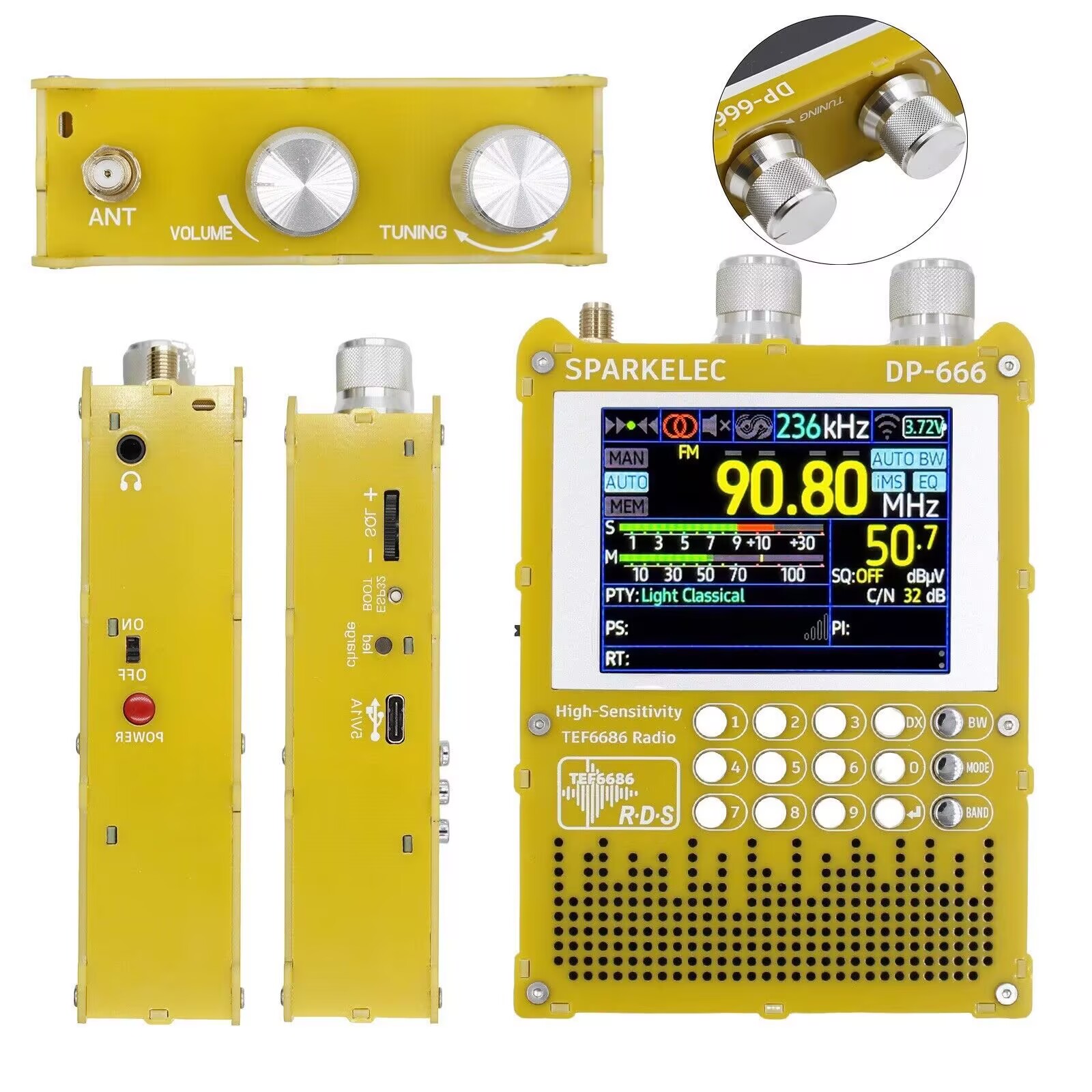 New DP-666 TEF6686 Radio High  - огляд і ціна Devkitc